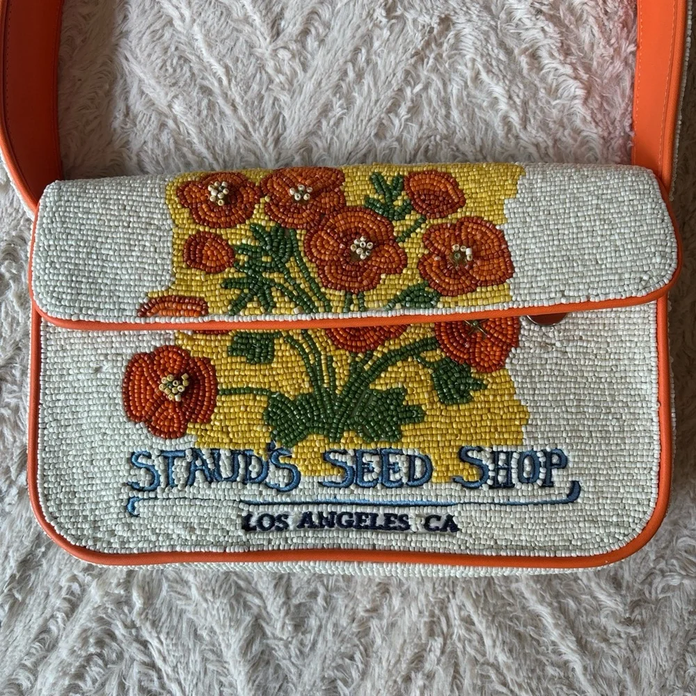 STAUD Tommy California Poppy Beaded Bag - Picture 3 of 9